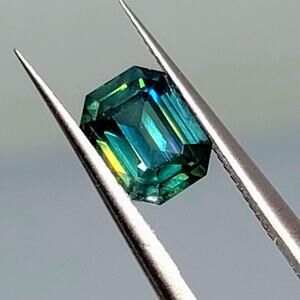 Stunning 2 Carat Emerald Cut Certified Sapphire!!!